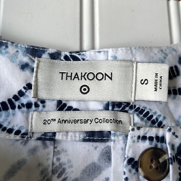 Thakoon anniversary edition dress blue white splatter watercolor pleated dress - Picture 11 of 11